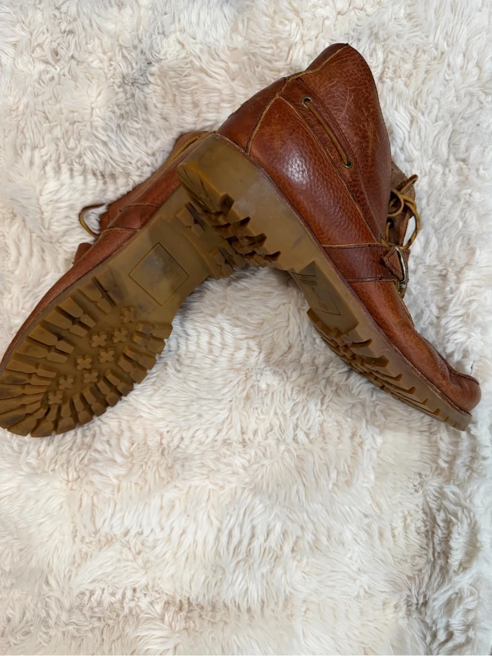 Polo by Ralph Lauren Men's Chestnut Brown Leather Chukka Boots
